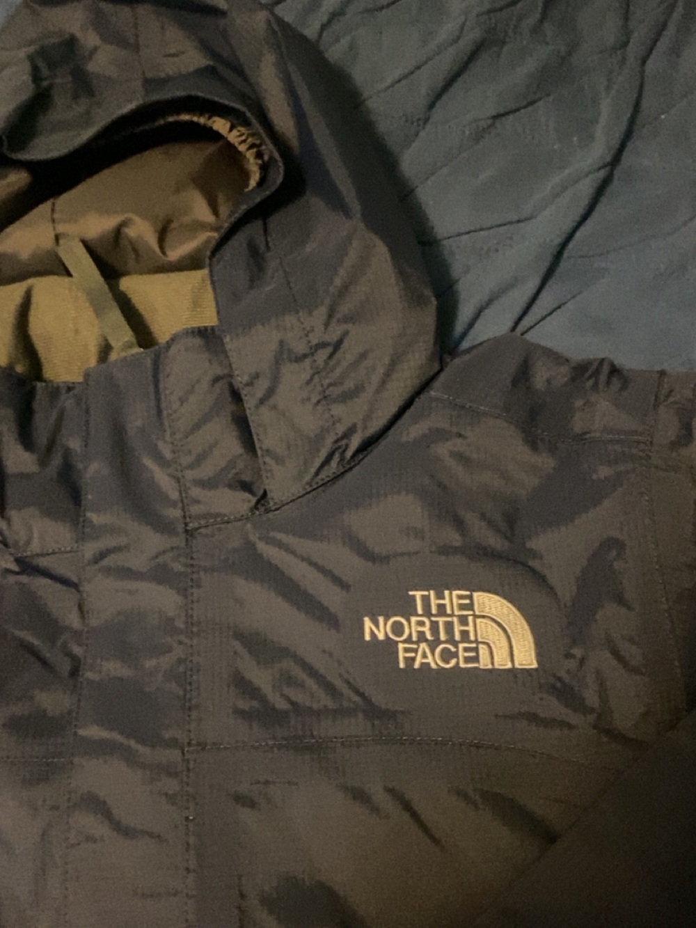 The North Face Navy Hooded Windbreaker Jacket - Picture 2 of 7